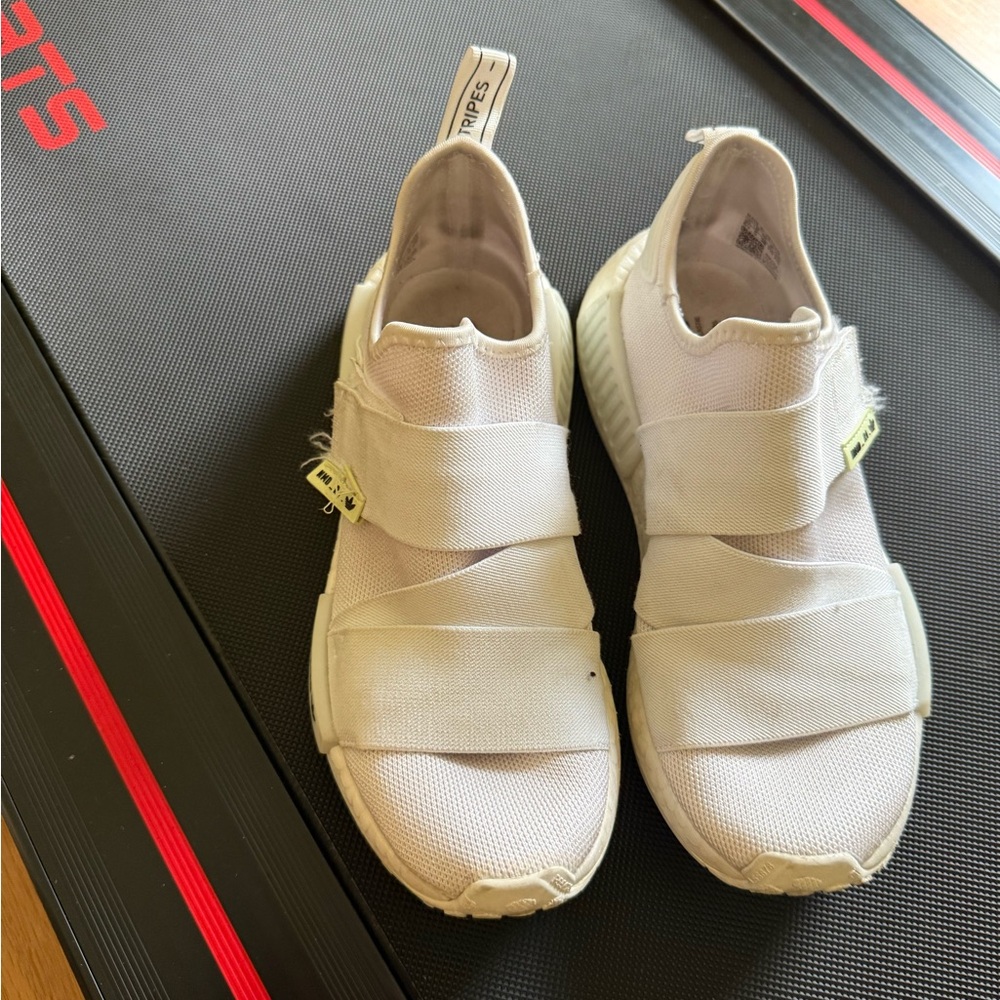 Adidas White Slip-On Shoes